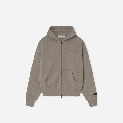 Fear Of God Essentials SS25 Classic Fleece Zip-Up Hoodie - Homestead Heather