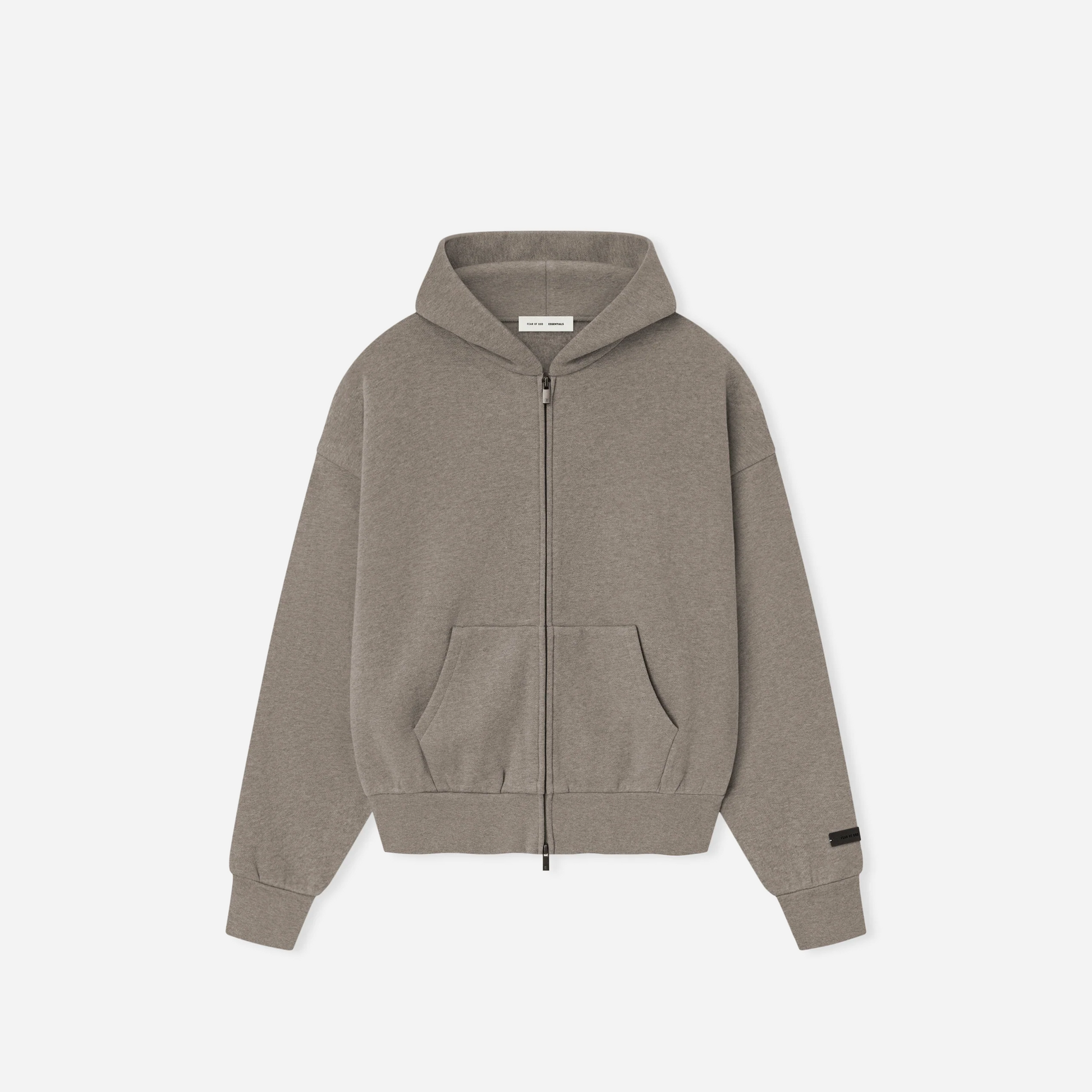 Fear Of God Essentials SS25 Classic Fleece Zip-Up Hoodie - Homestead Heather