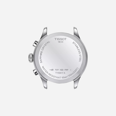 Tissot Chrono XL Classic Green Dial Brown Leather Strap 45mm