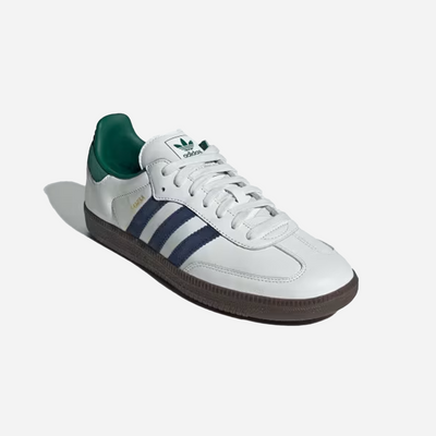 Adidas Samba OG Shoes Navy White Collegiate Green