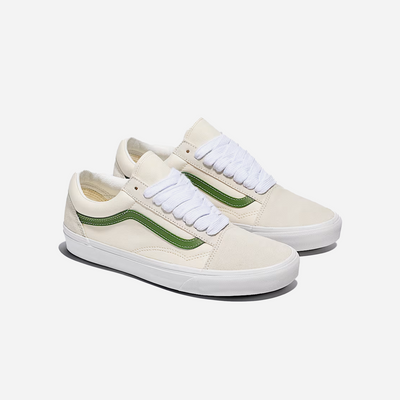 Vans Old Skool Shoe Marshmallow White / Green