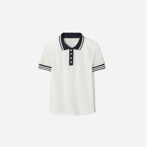 Tory Burch Terry Jacquard Polo Snow White
