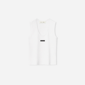 Fear Of God Essentials SS25 Womens Soft Rib Knit Tank- Cloud-White