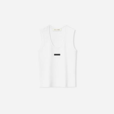 Fear Of God Essentials SS25 Womens Soft Rib Knit Tank- Cloud-White