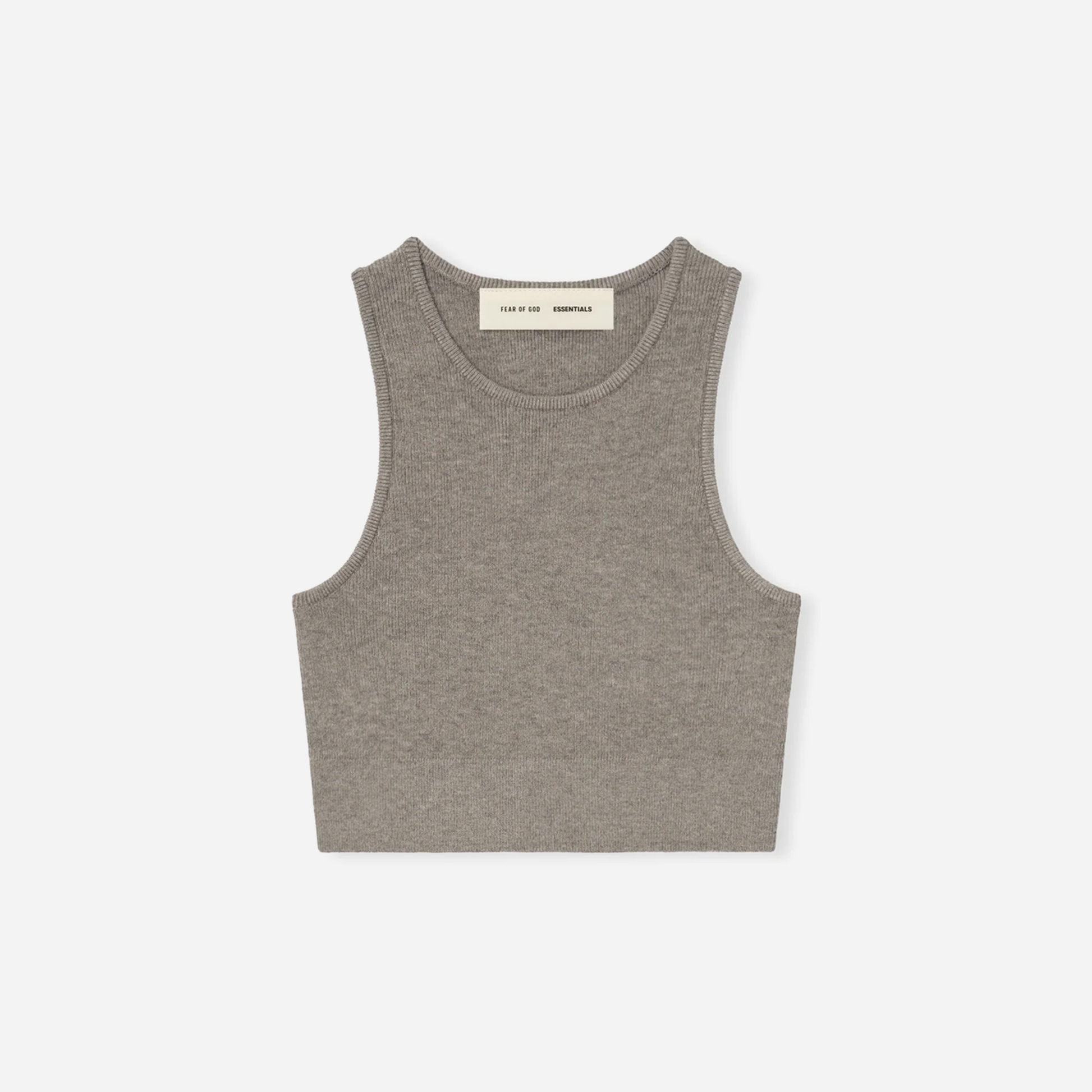Fear Of God Essentials SS25 Womens Soft Rib Knit Sport Tank- Homestead Heather
