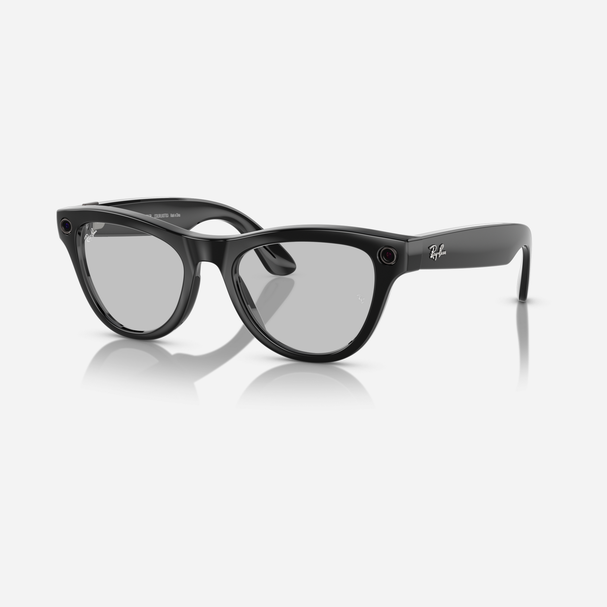 Ray-Ban Meta Skyler Shiny Black Clear-Cerulean Blue Tranisition Lens