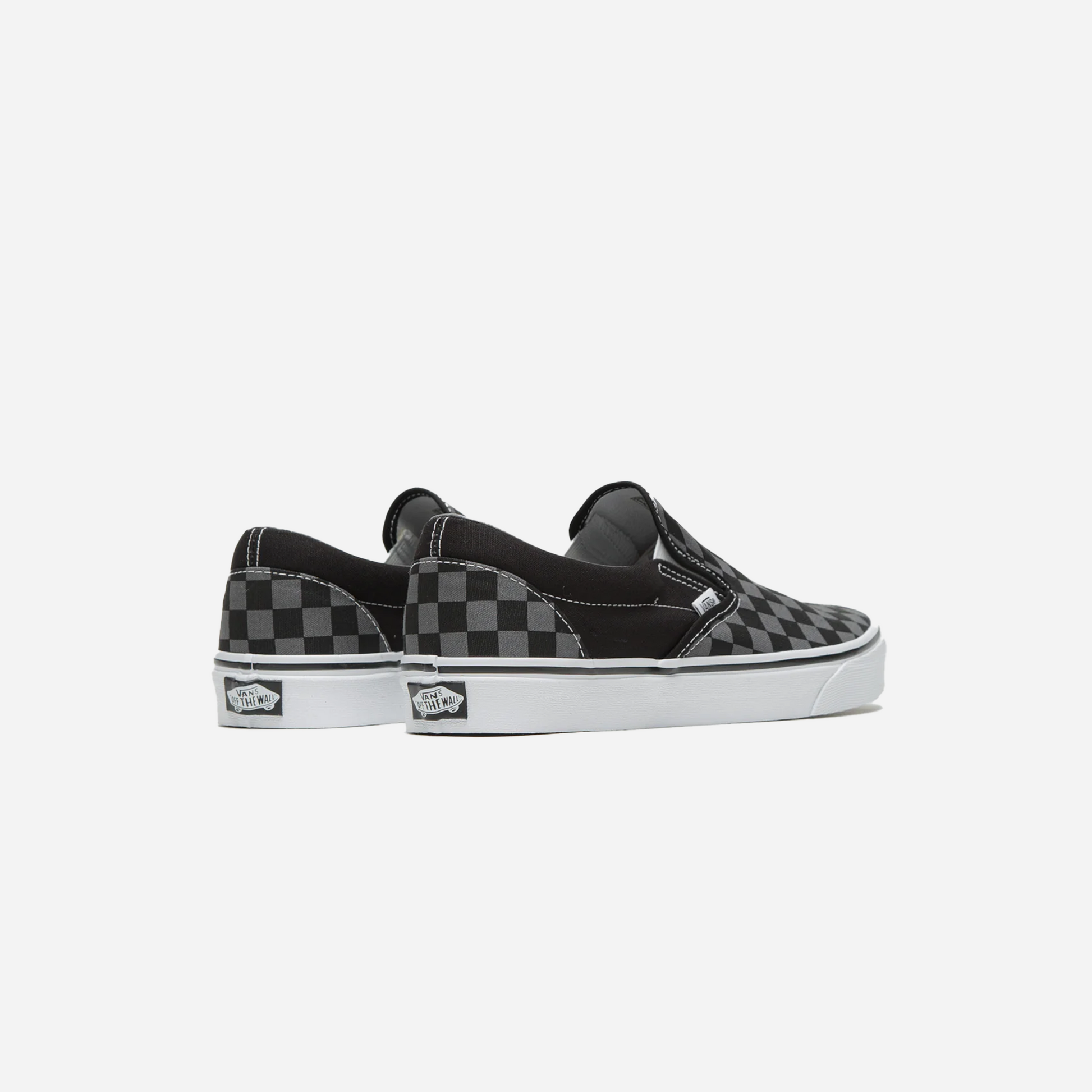 Vans Classic Slip-On Checkerboard Shoe Black / Pewter Grey