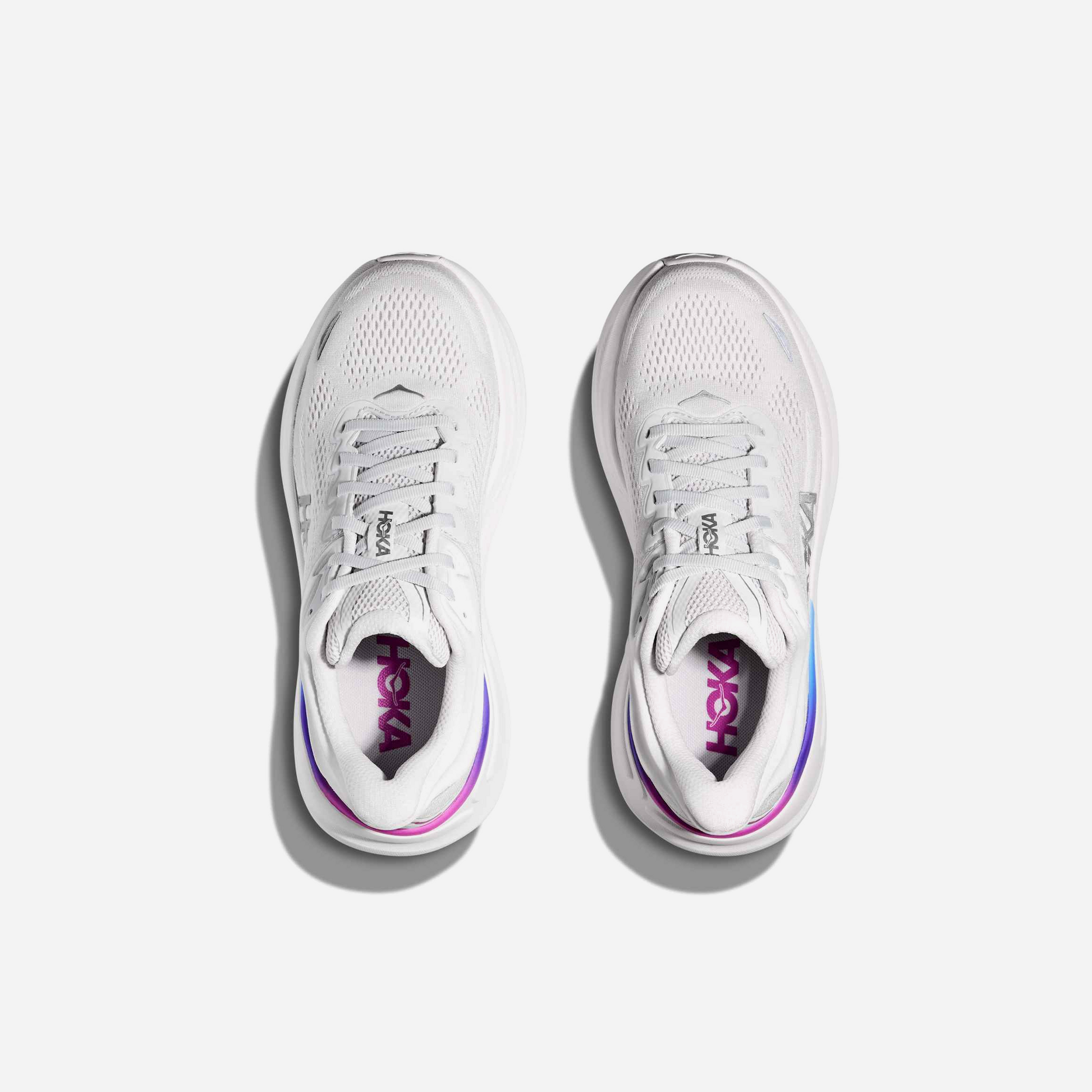 Hoka Bondi 9 Cosmic Grey White Regular WMNS