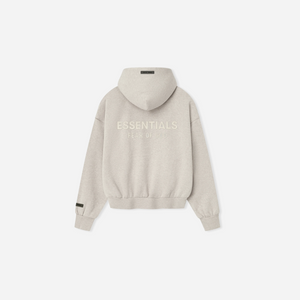 Fear Of God Essentials SS25 Classic Fleece Zip-Up Hoodie- Heather Stone