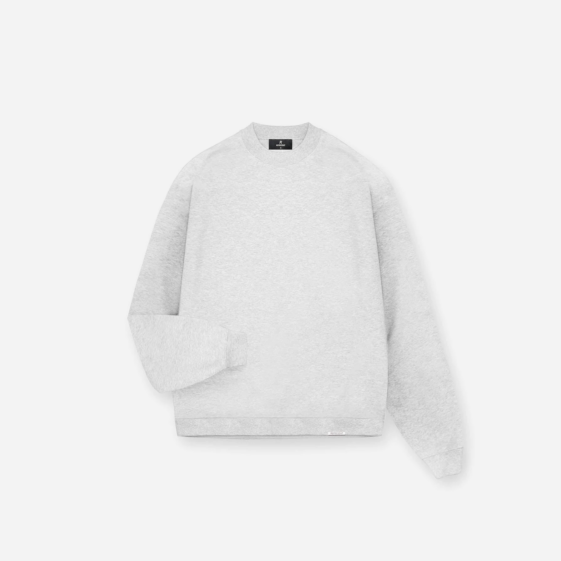 REPRESENT SS25 Initial Oversized Sweater Ice Grey Marl
