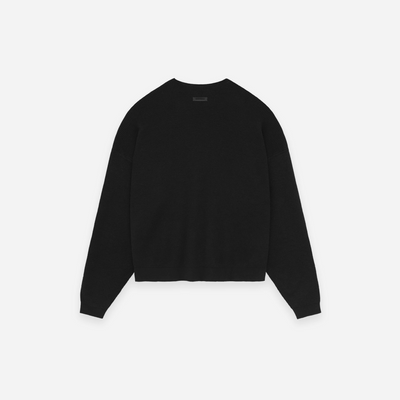 Fear Of God Essentials SS25 Waffle Crewneck Sweater Black