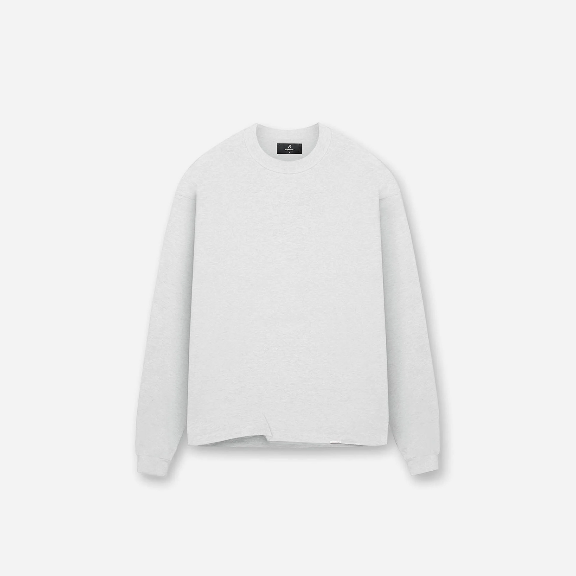 REPRESENT SS25 Initial Long Sleeve T-Shirt Flat Ice Grey Marl