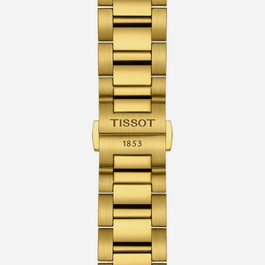 Tissot PR 100 Chronograph Silver Dial Yellow Gold PVD Stainless Steel Quartz Watch