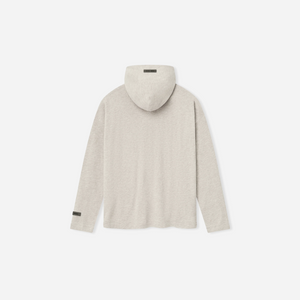 Fear Of God Essentials SS25 Womens Long Sleeve Jersey Hoodie- Heather Stone