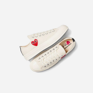 Converse Chuck Taylor All Star 70 Ox Comme des Garcons PLAY Single Heart Milk