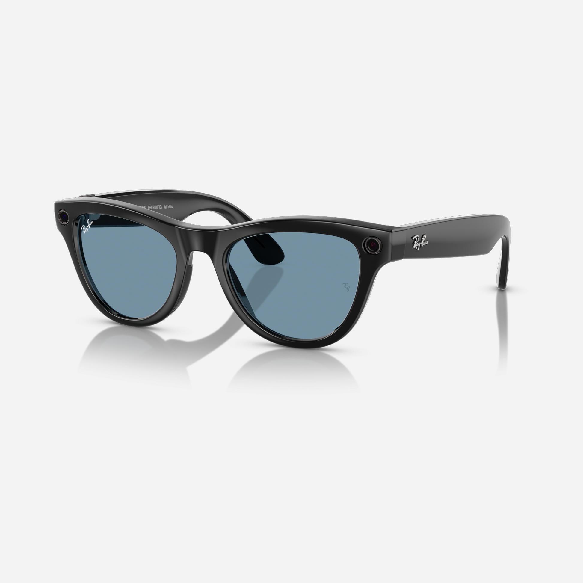 Ray-Ban Meta Skyler Shiny Black Clear-Cerulean Blue Tranisition Lens