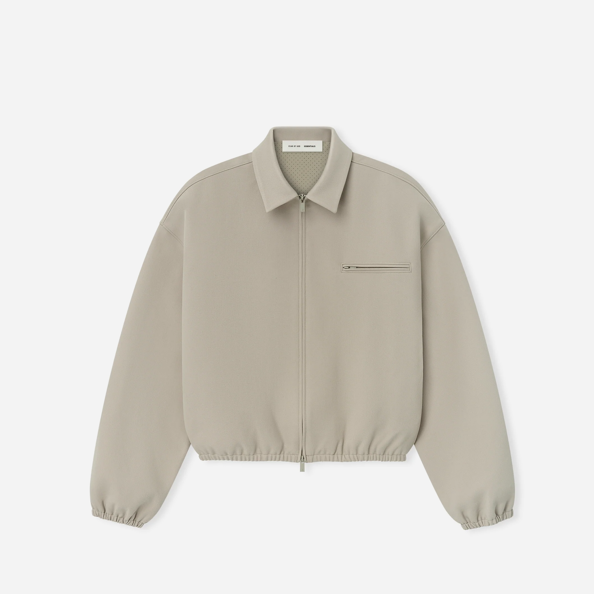 Fear Of God Essentials SS25 Bonded Canvas Jacket- Timber