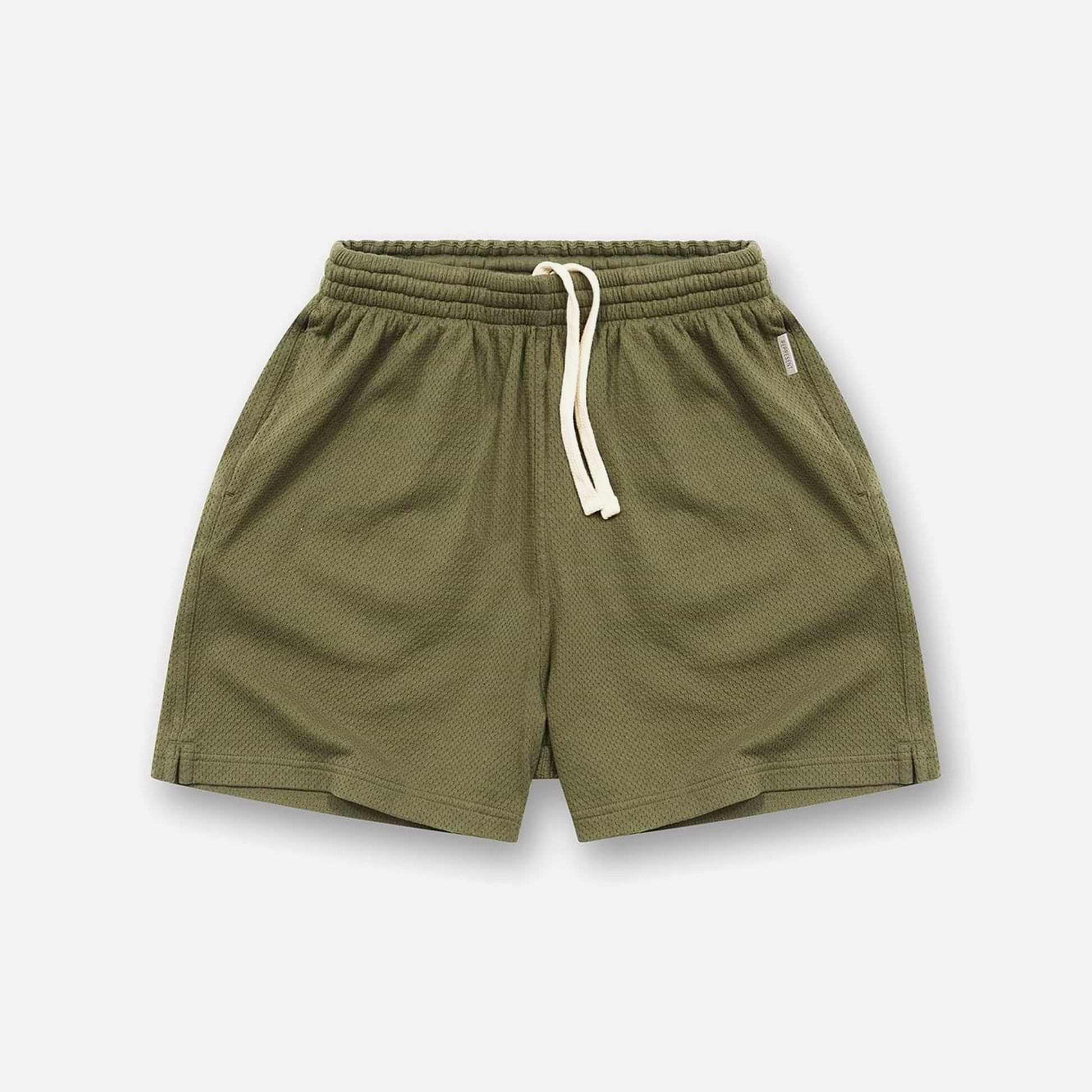 REPRESENT SS25 Initial Mesh Shorts Army Green