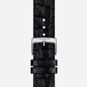 Tissot Everytime Silver Dial 40mm Black Leather Strap Quartz Watch