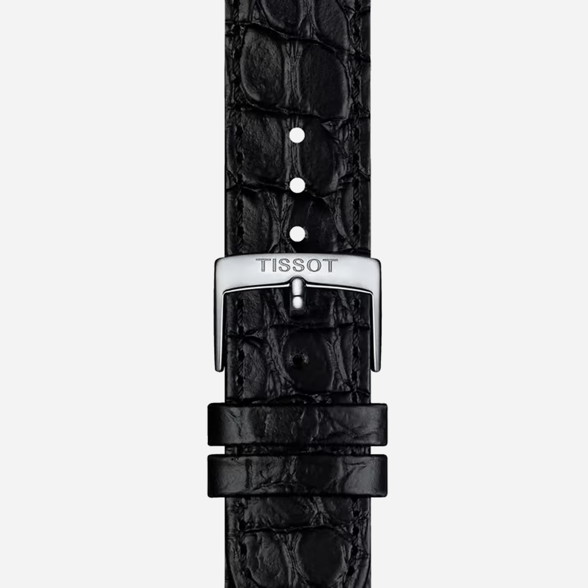 Tissot Everytime Silver Dial 40mm Black Leather Strap Quartz Watch