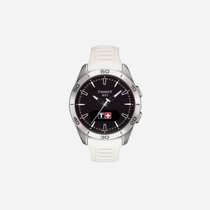 Tissot T-Touch Connect Sport Black Dial 43.75mm White Silicone Strap Watch