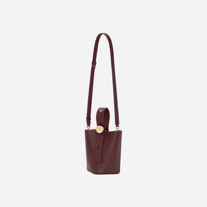Loewe Mini Pebble Bucket Bag Dark Burgundy
