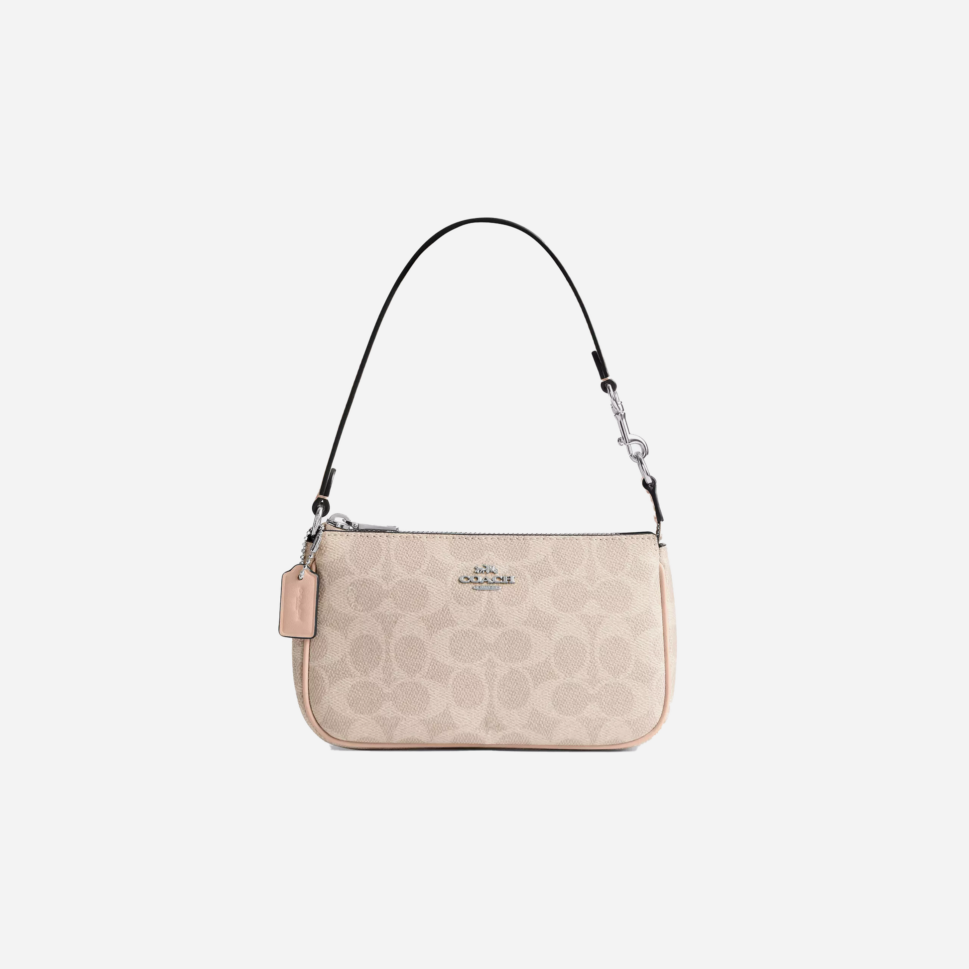 COACH Nolita 19 In Signature Canvas Silver/Sand/Taupe