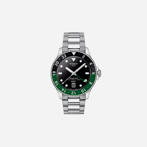 Tissot Seastar 1000 Quartz GMT Black Dial Stainless Steel Bracelet 40mm