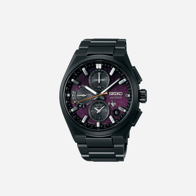 Seiko Astron GPS Solar 5X Dual Time Chronograph ‘Yozakura’ – Cherry Blossom by night – Limited Edition - SSH171J1 Men's