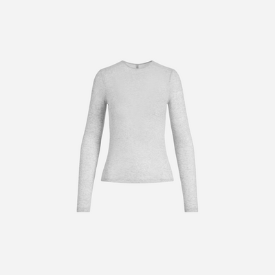 Skims Long Sleeve T-Shirt Sheer Cotton