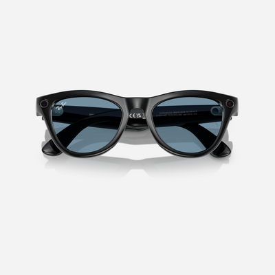 Ray-Ban Meta Skyler Shiny Black Clear-Cerulean Blue Tranisition Lens