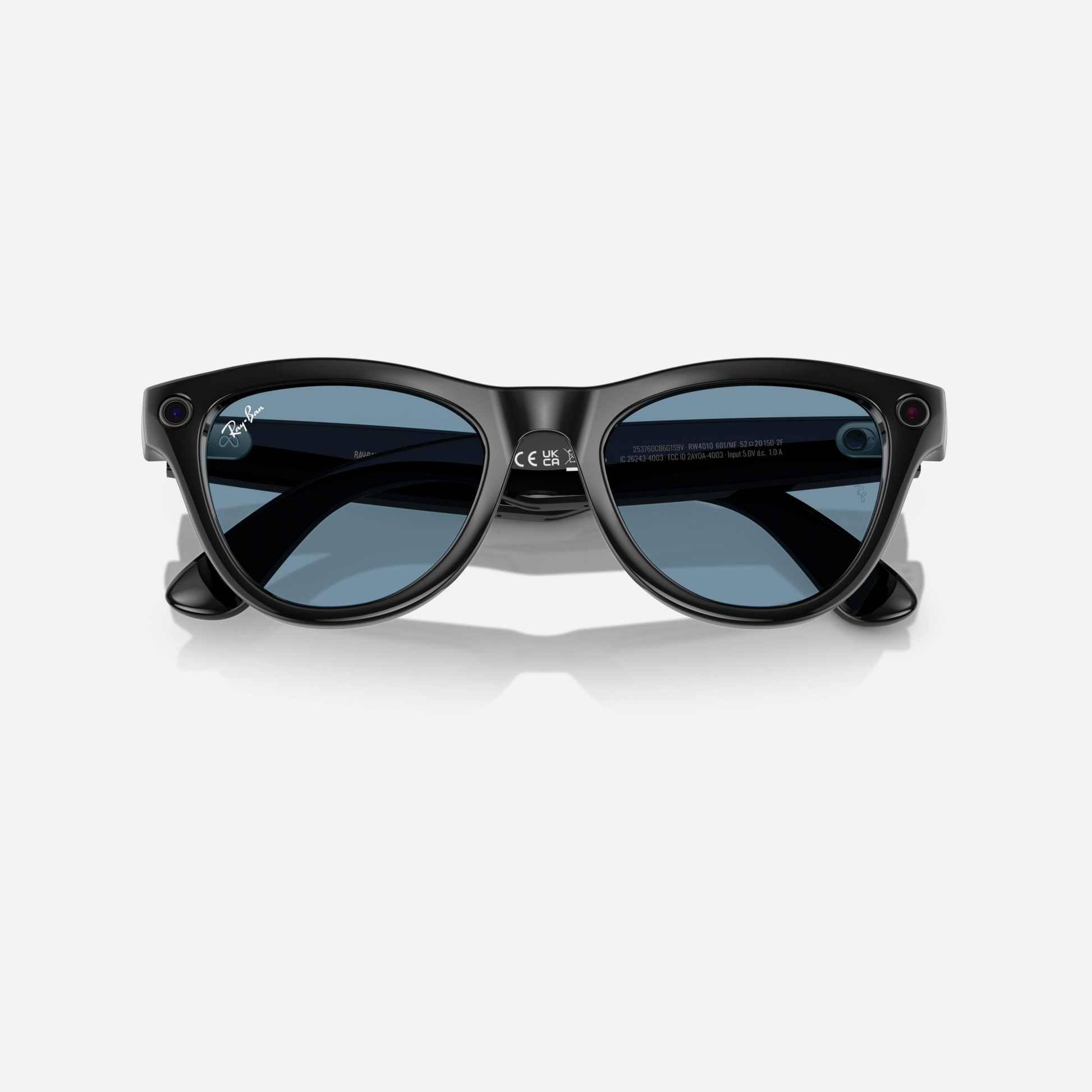 Ray-Ban Meta Skyler Shiny Black Clear-Cerulean Blue Tranisition Lens