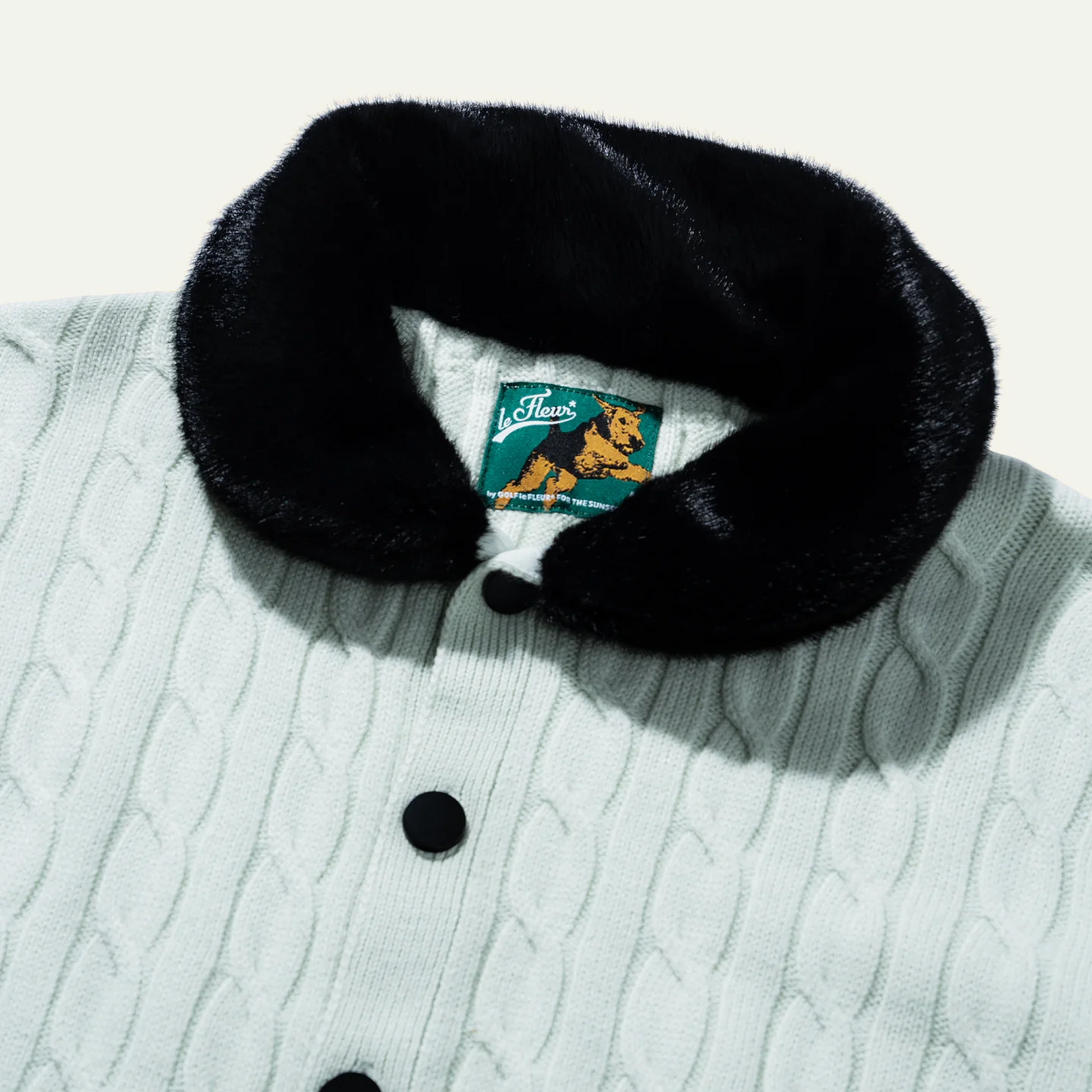 Golf Le Fleur Faux Fur Cardigan