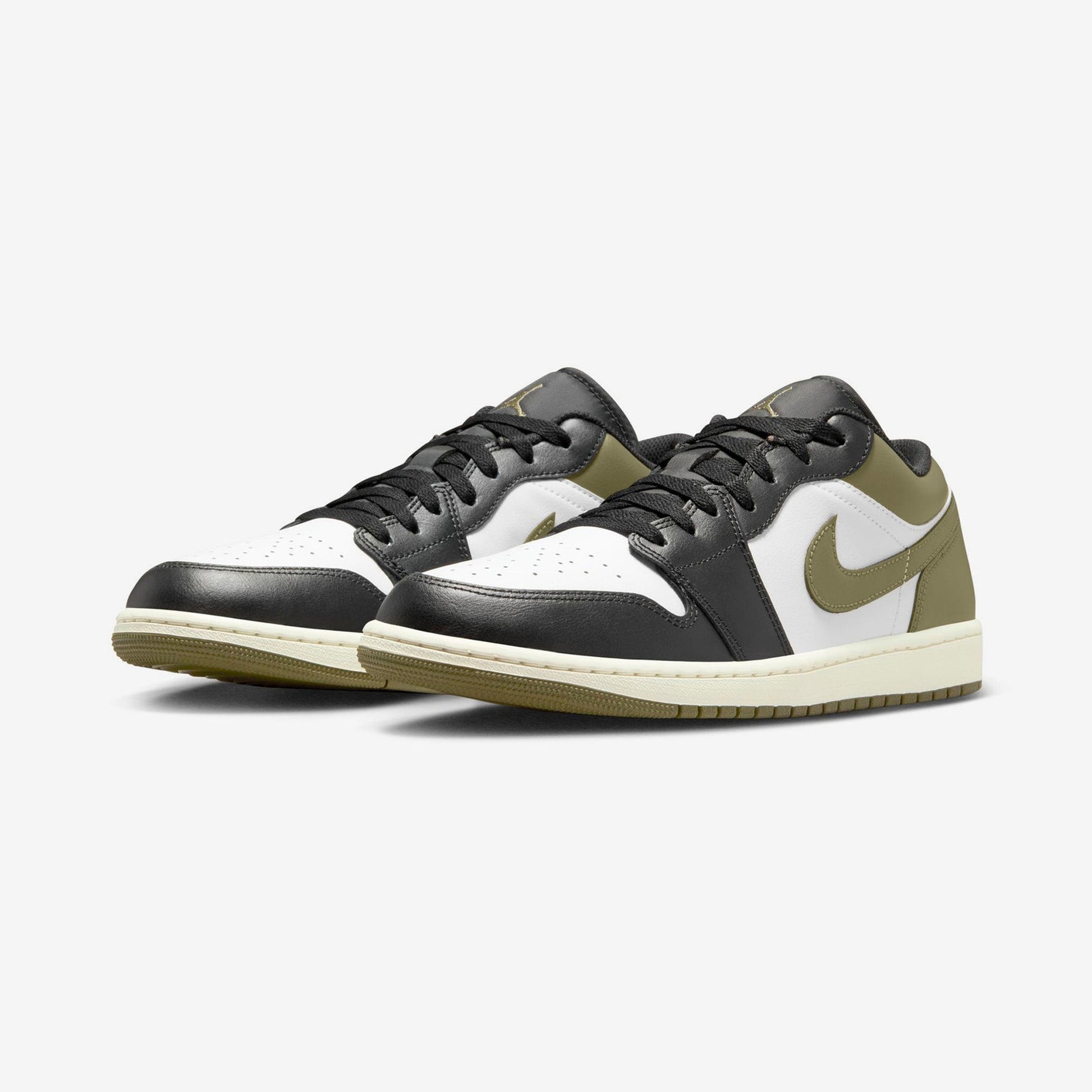 Nike Air Jordan 1 Low Black Toe Medium Olive