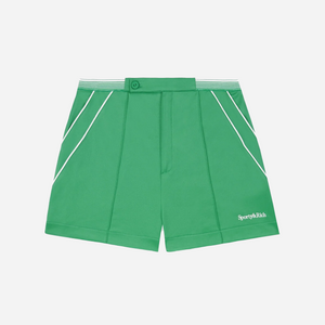 Sporty&Rich Serif Logo Borg Short - Verde/White