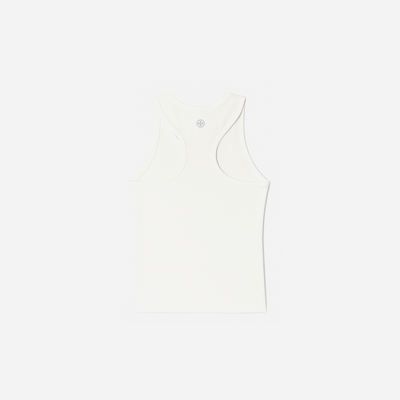 Tory Burch Performance Jersey Racerback Tennis Tank Snow White