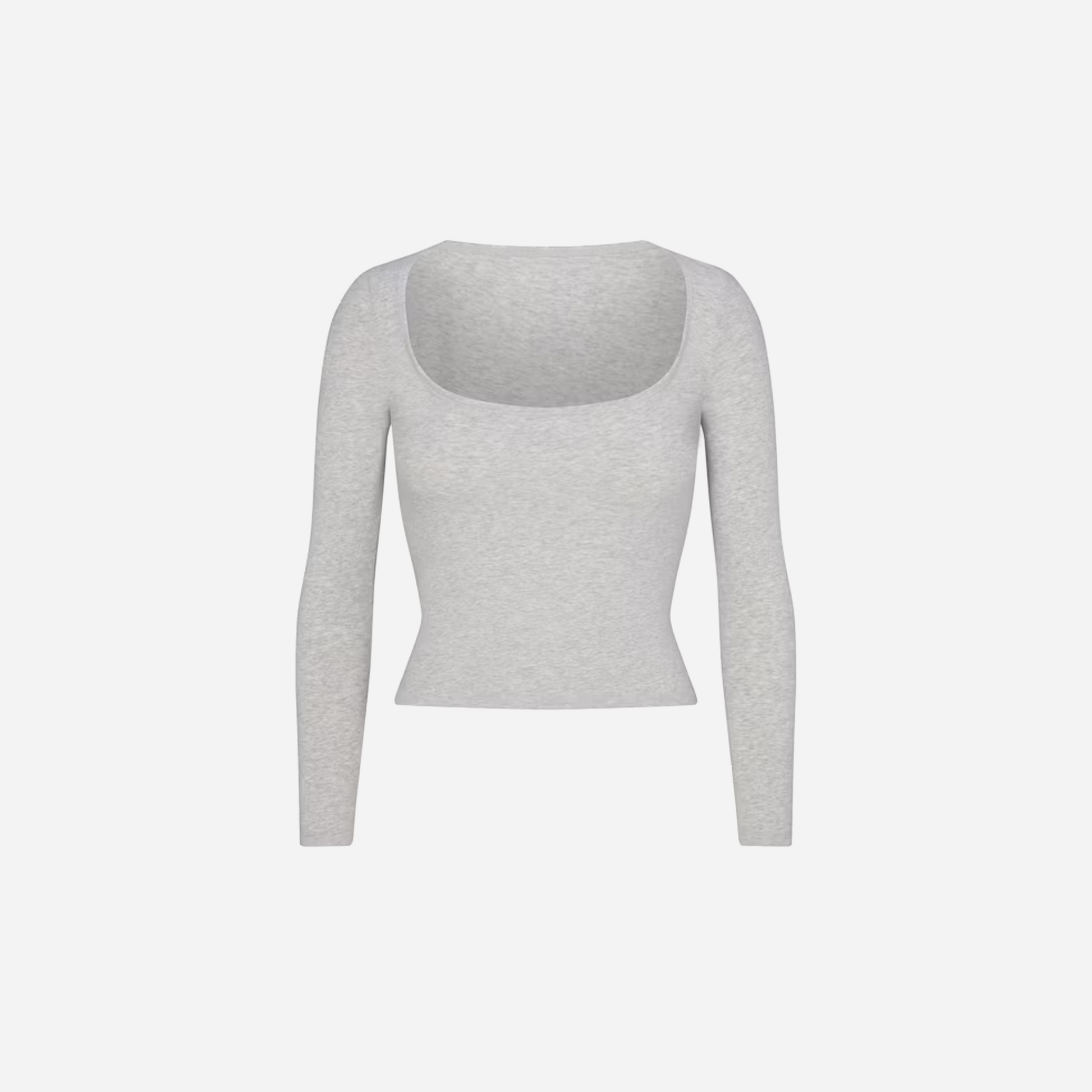 Skims Scoop Neck Long Sleeve Top Cotton Jersey