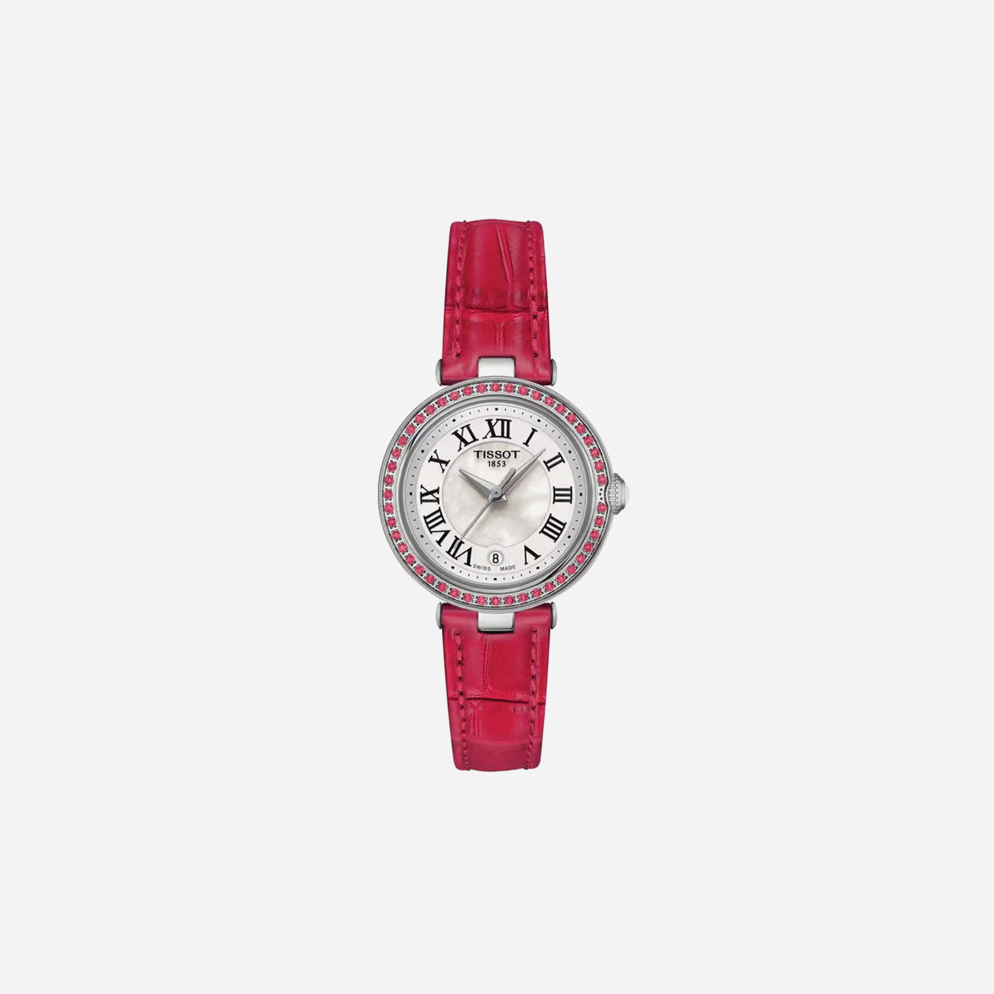 Tissot Bellissima Small Lady White mother-of-pearl Dial 26mm Leather Strap
