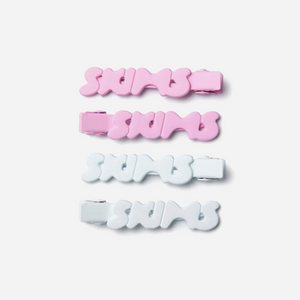 Skims Matte Logo No-Crease Hair Clip 4-Pack