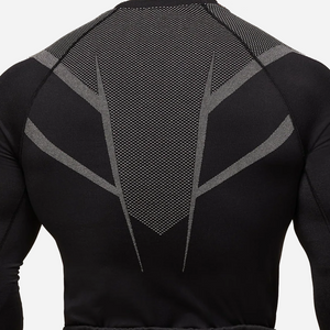 GYMSHARK Onyx 5.0 Seamless Long Sleeve T-shirt Black/Light Grey