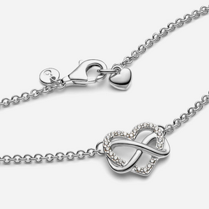 Pandora Sparkling Infinity Heart Collier Necklace Sterling Silver