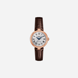 Tissot Bellissima Automatic White Rose Gold Dial 29mm Leather Strap Swiss Automatic