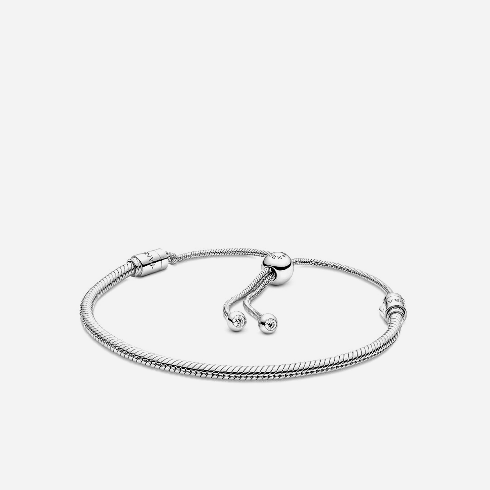 Pandora Moments Snake Chain Slider Bracelet Sterling Silver