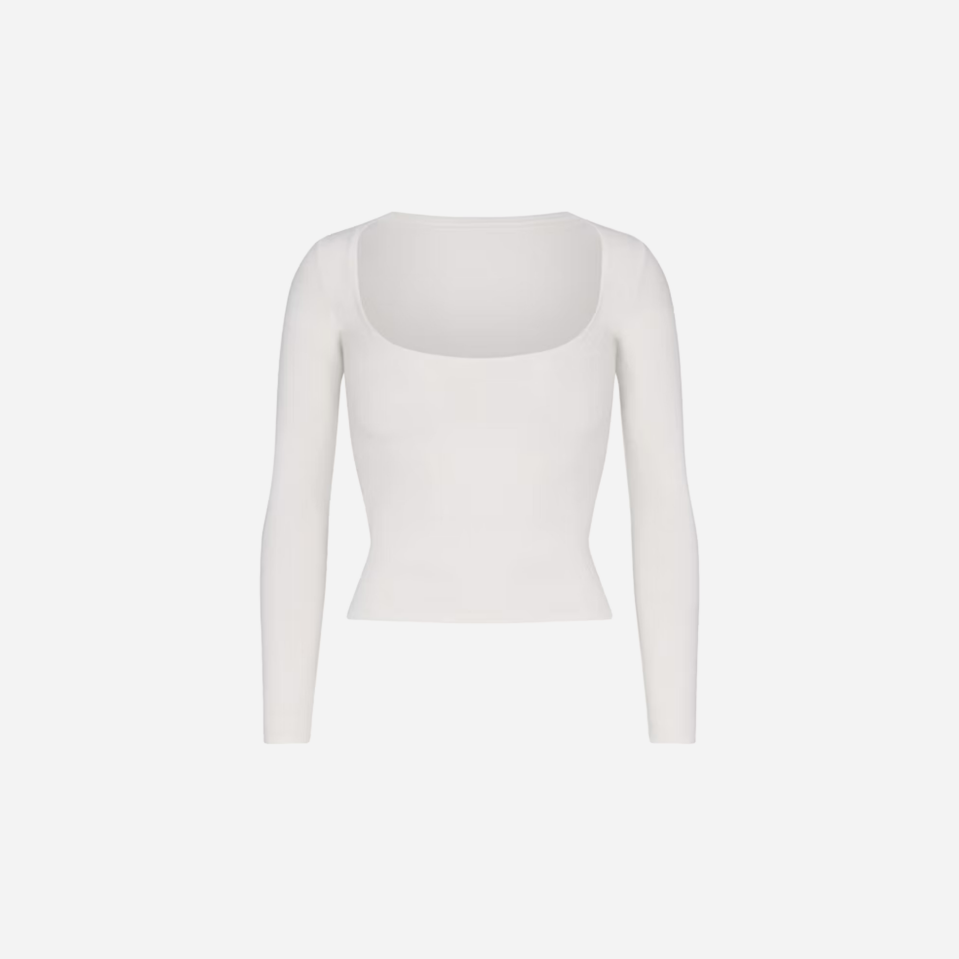 Skims Scoop Neck Long Sleeve Top Cotton Jersey