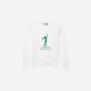 Recreational Habits Gibson Tennis Serve Crewneck in White
