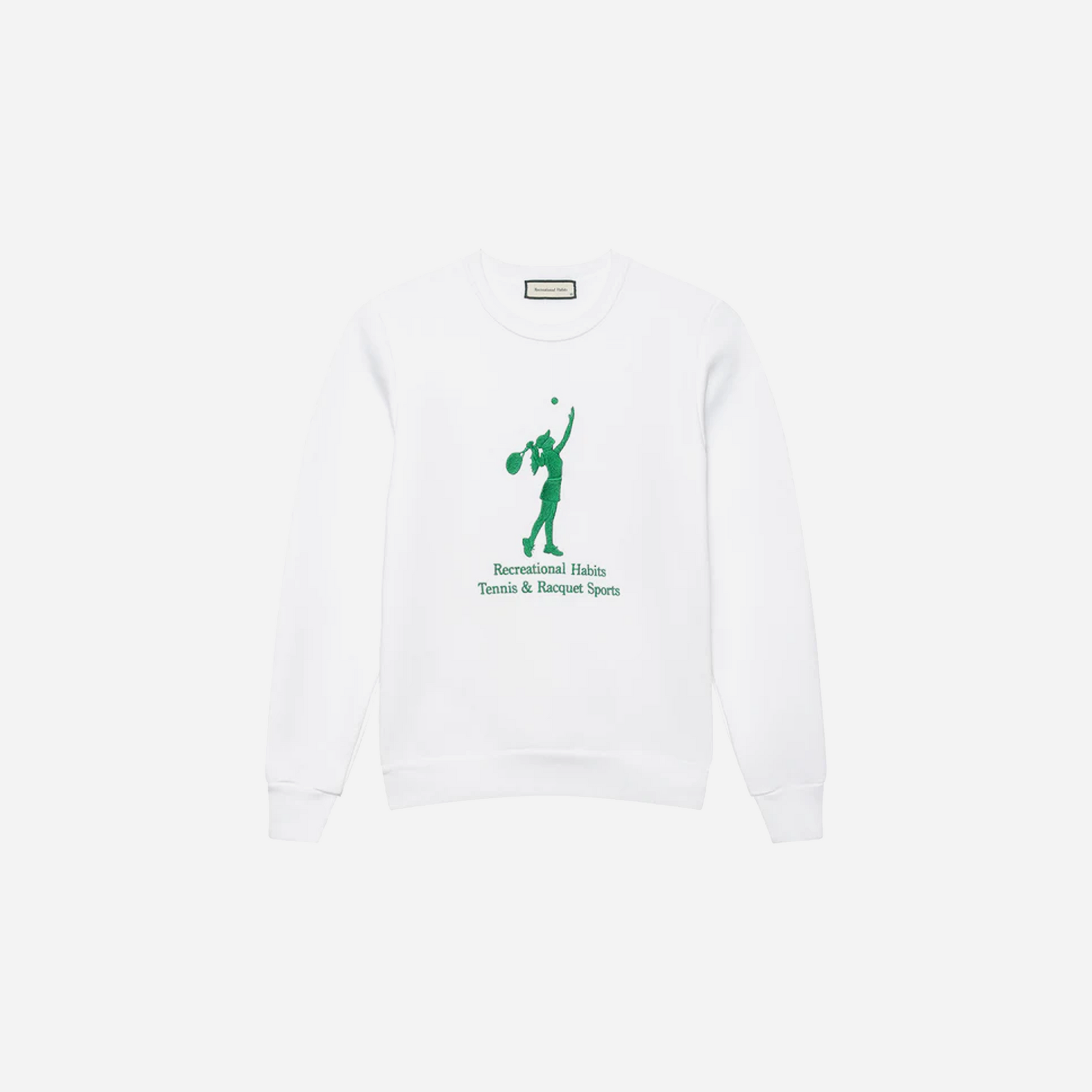 Recreational Habits Gibson Tennis Serve Crewneck in White