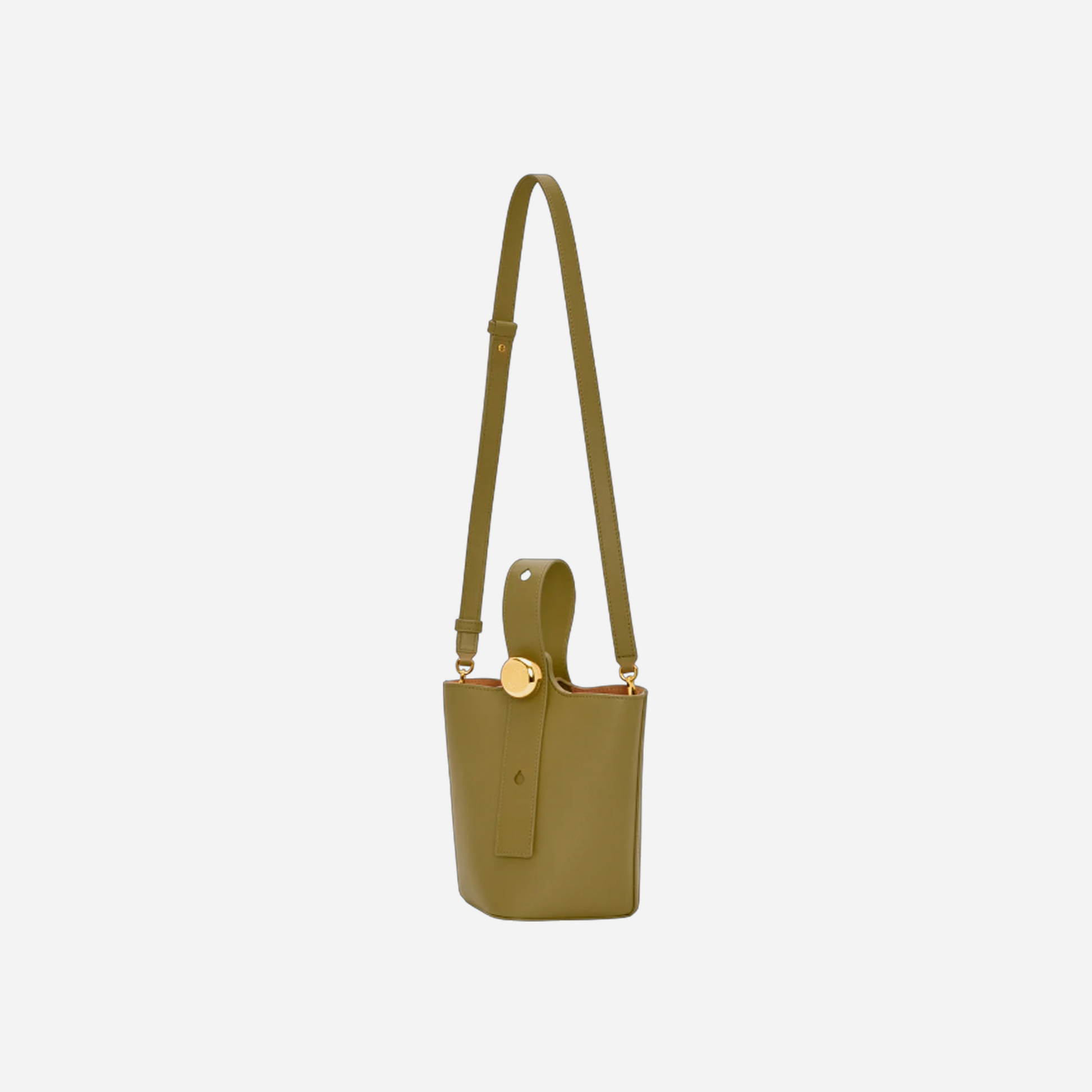 Loewe Mini Pebble Bucket Bag Olive