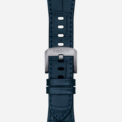 Tissot PRX Blue Dial 40mm Stainless Steel Quartz Watch with Leather Strap