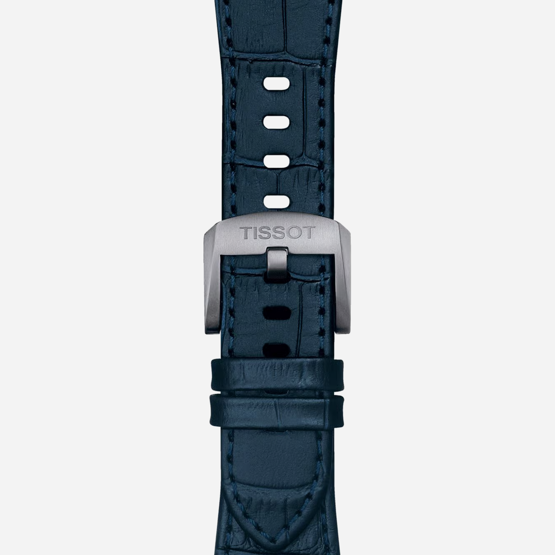 Tissot PRX Blue Dial 40mm Stainless Steel Quartz Watch with Leather Strap