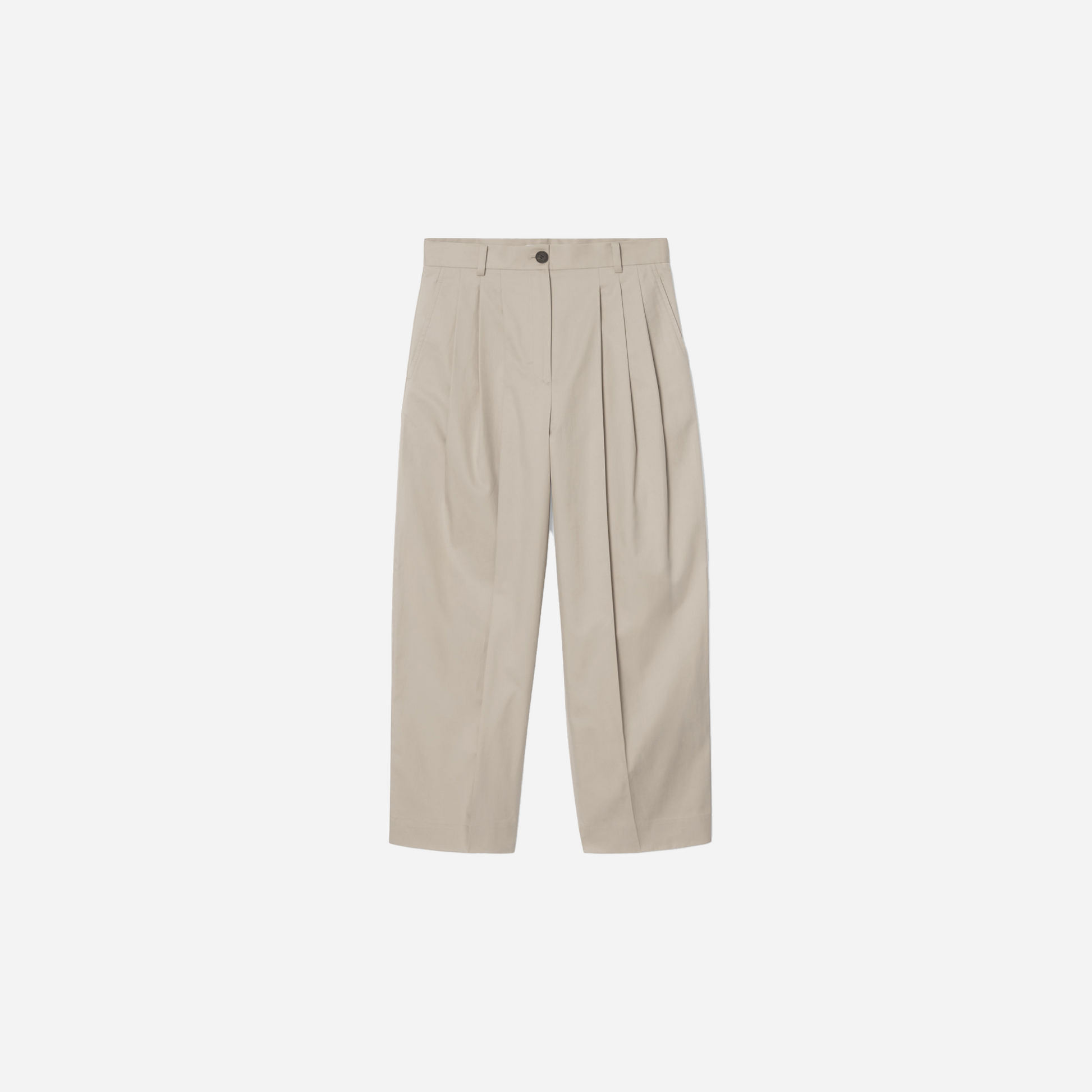 Cos Pleated Barrel-Leg Cotton Pants